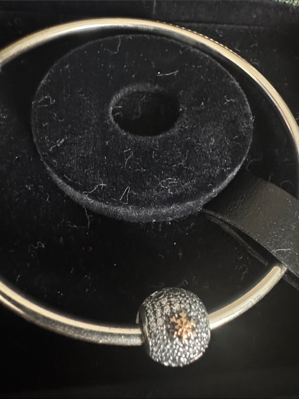 Pandora Silver Bracelet with with snowglobe 2015 holiday Charm